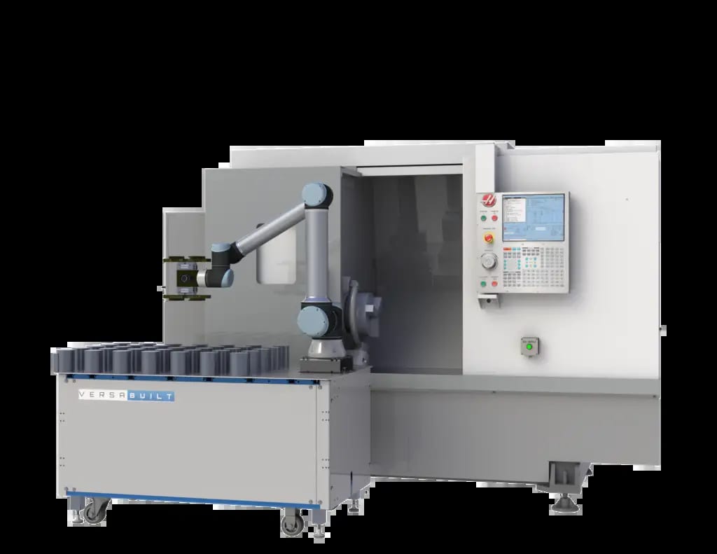 lathe automation with duogrip technology and FANUC CRX robot